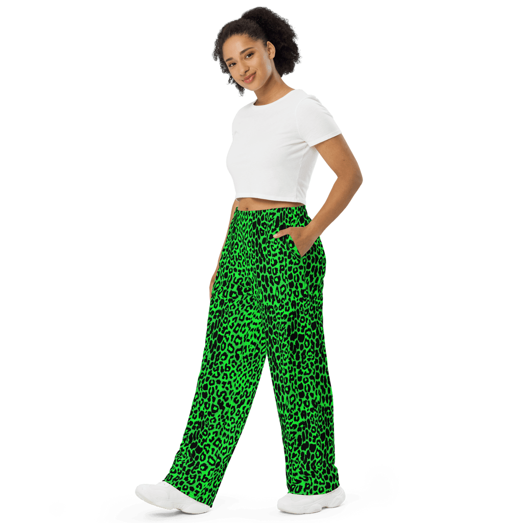 Lime Leopard Unisex Lounge Pants Goth Cloth Co.