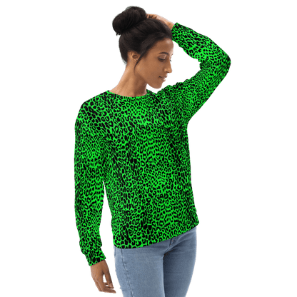 Lime Leopard Unisex Sweatshirt Goth Cloth Co.