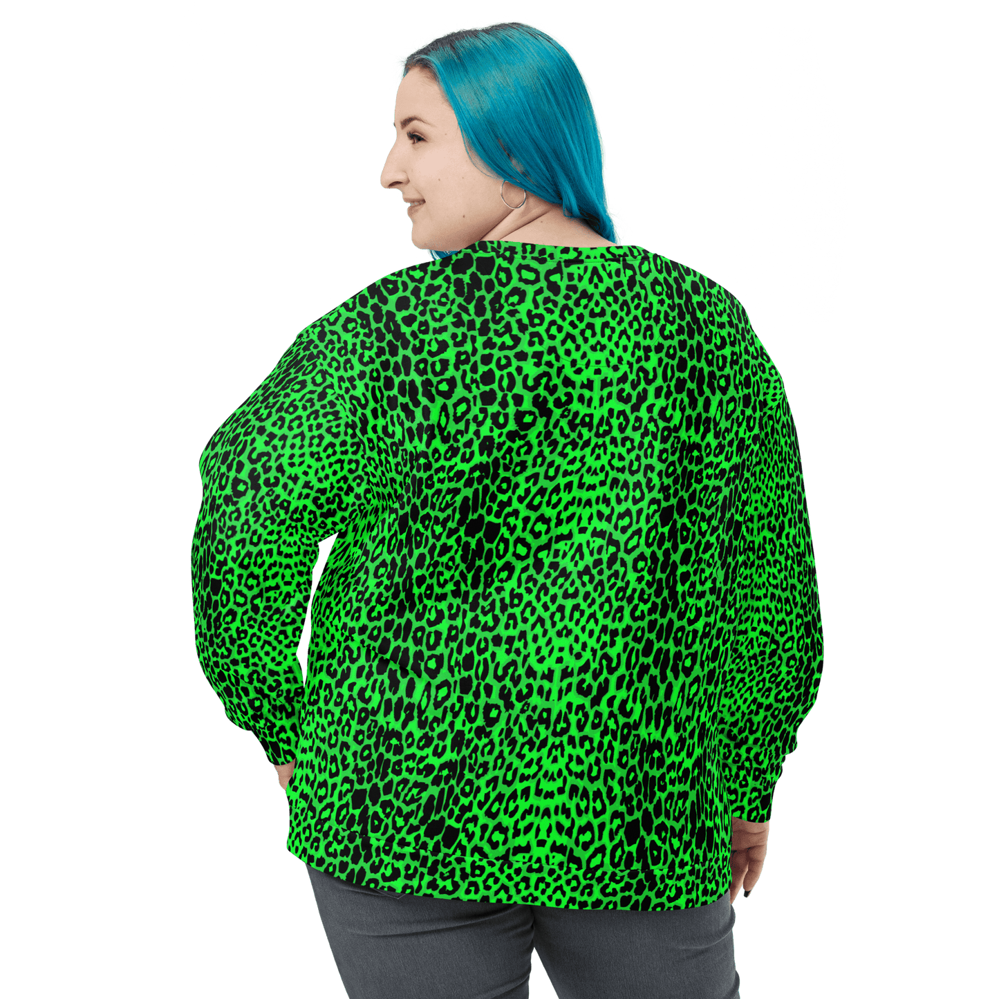 Lime Leopard Unisex Sweatshirt Goth Cloth Co.