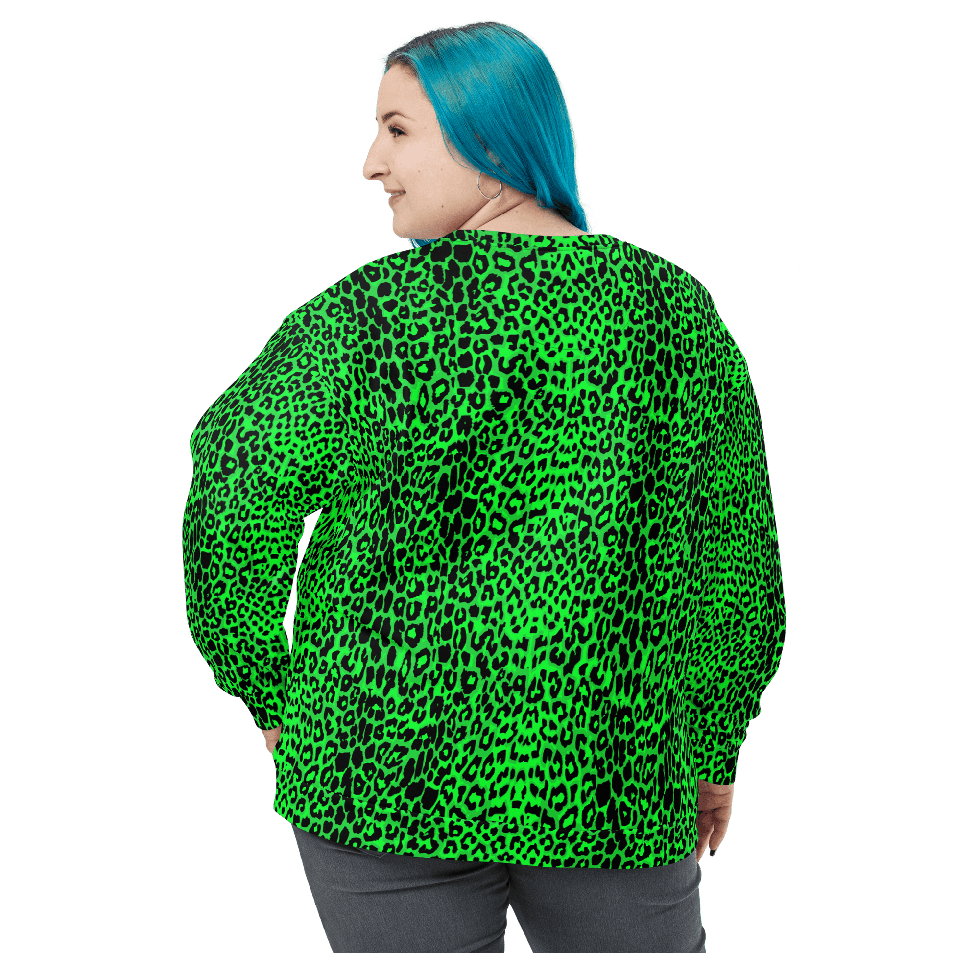 Lime Leopard Unisex Sweatshirt Goth Cloth Co.