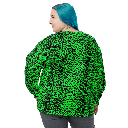 Lime Leopard Unisex Sweatshirt Goth Cloth Co.