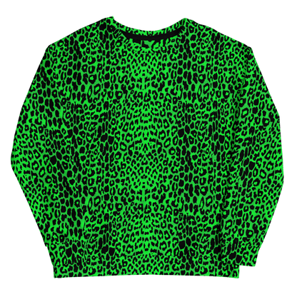 Lime Leopard Unisex Sweatshirt Goth Cloth Co.