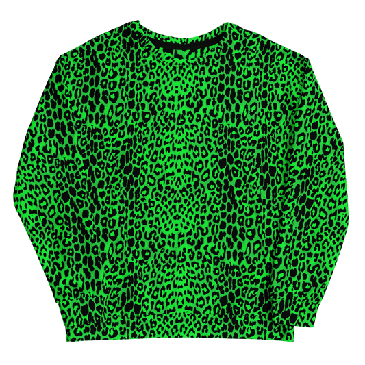 Lime Leopard Unisex Sweatshirt Goth Cloth Co.