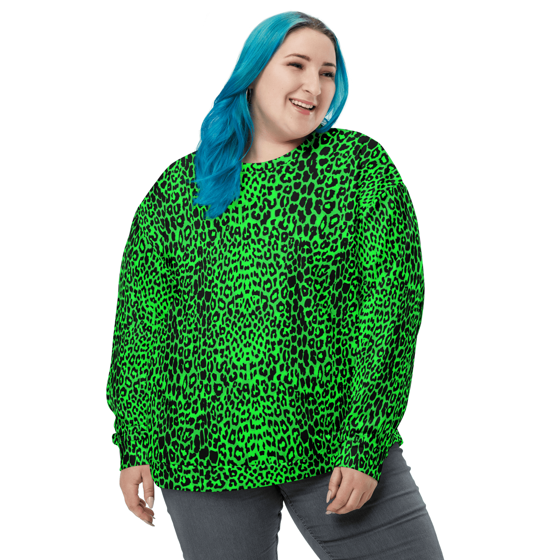 Lime Leopard Unisex Sweatshirt Goth Cloth Co.