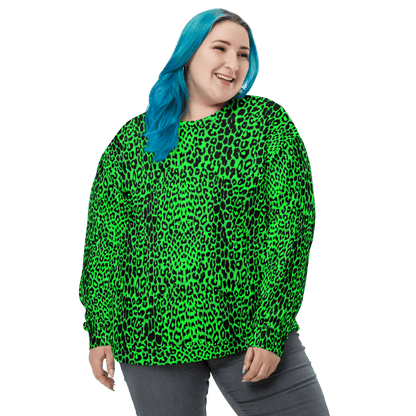Lime Leopard Unisex Sweatshirt Goth Cloth Co.