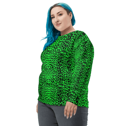 Lime Leopard Unisex Sweatshirt Goth Cloth Co.