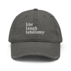 Live Laugh Lobotomy Distressed Dad Hat Goth Cloth Co.