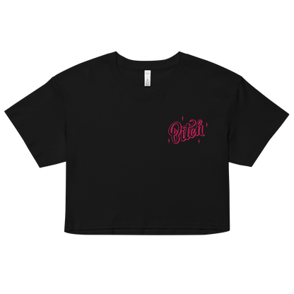 Magical Bitch Embroidered Crop Top Goth Cloth Co.