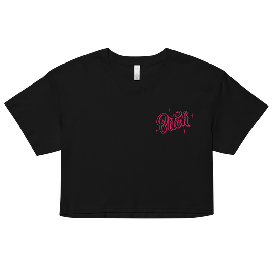 Magical Bitch Embroidered Crop Top Goth Cloth Co.