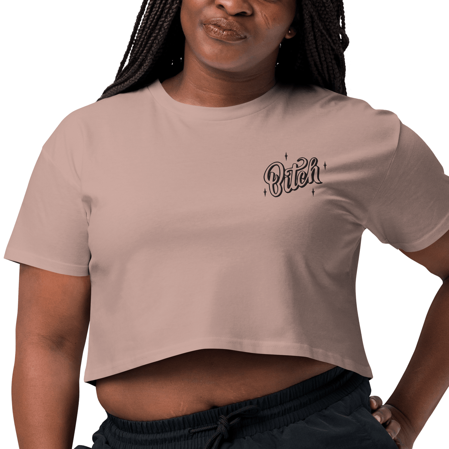 Magical Bitch Embroidered Crop Top Goth Cloth Co.