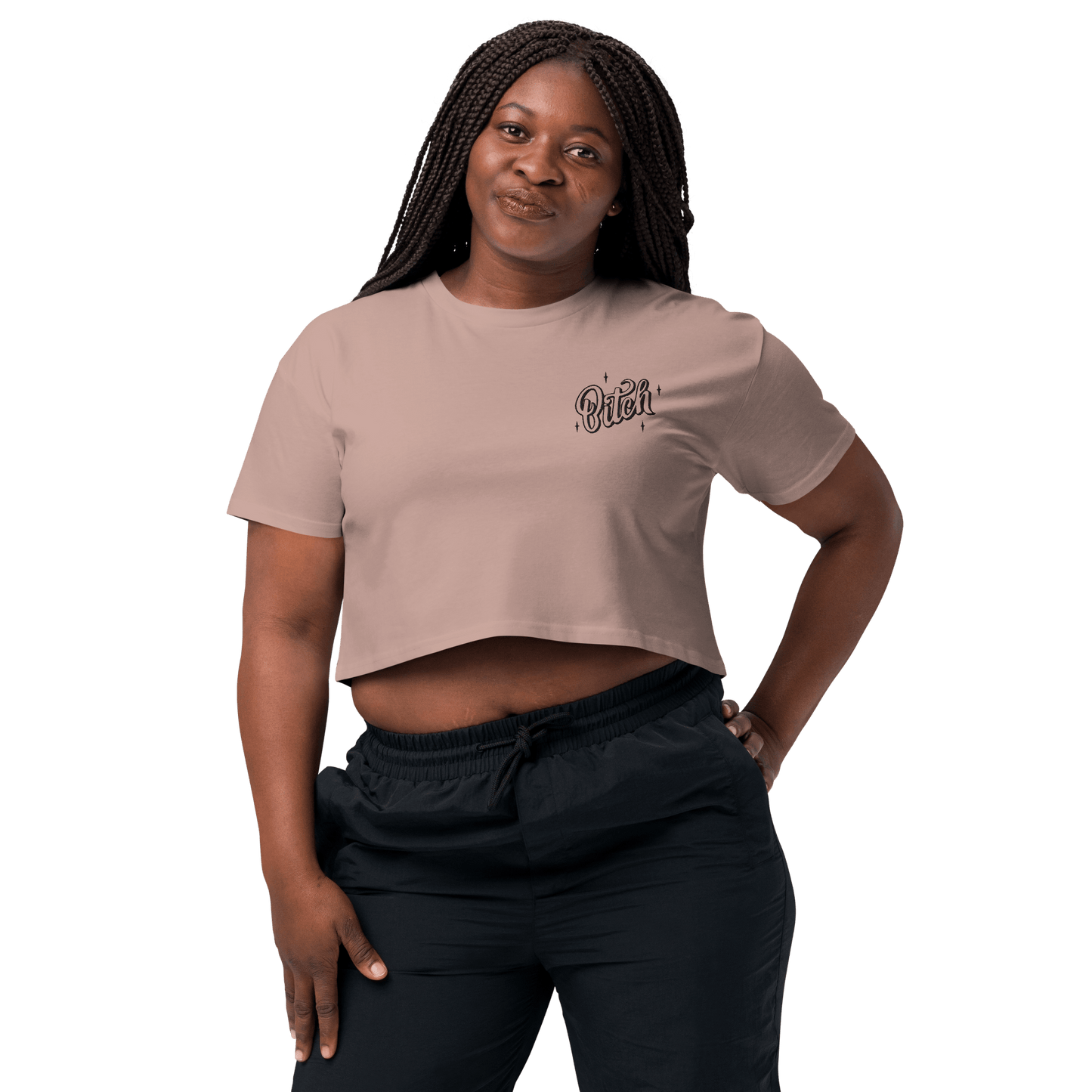 Magical Bitch Embroidered Crop Top Goth Cloth Co.