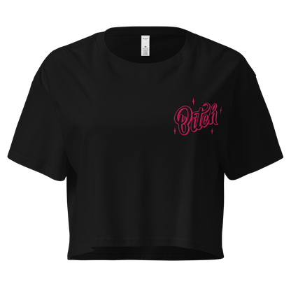 Magical Bitch Embroidered Crop Top Goth Cloth Co.