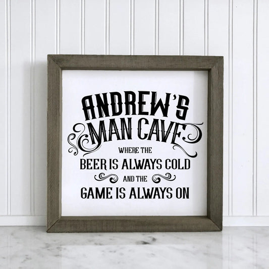 man cave signs - personalized sign - man cave gift - custom wood sign Joyful Moose