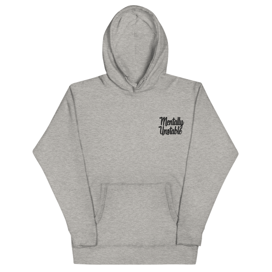 Mentally Unstable Embroidered Hoodie Goth Cloth Co.
