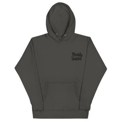 Mentally Unstable Embroidered Hoodie Goth Cloth Co.