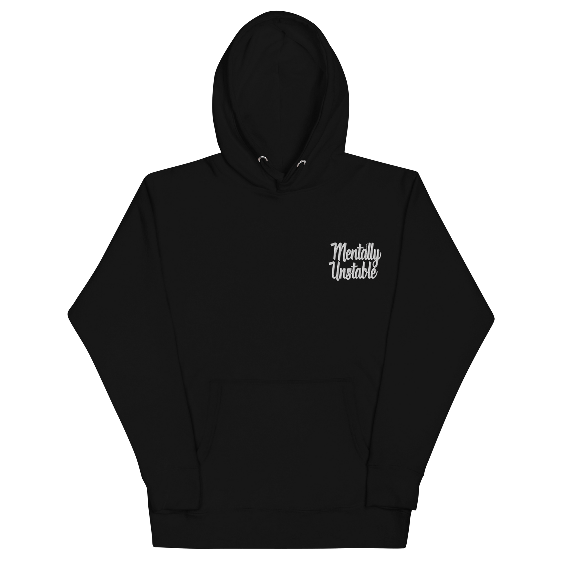 Mentally Unstable Embroidered Hoodie Goth Cloth Co.