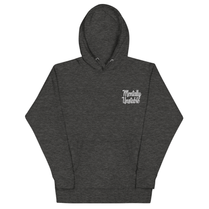 Mentally Unstable Embroidered Hoodie Goth Cloth Co.