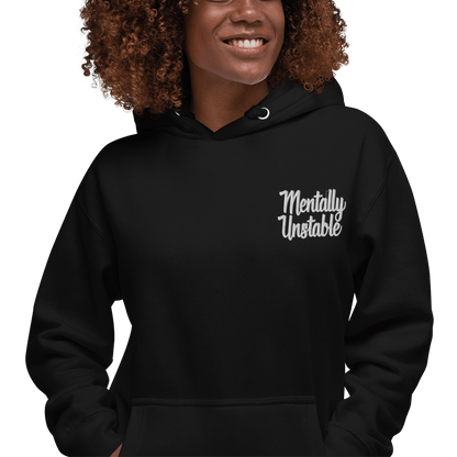Mentally Unstable Embroidered Hoodie Goth Cloth Co.