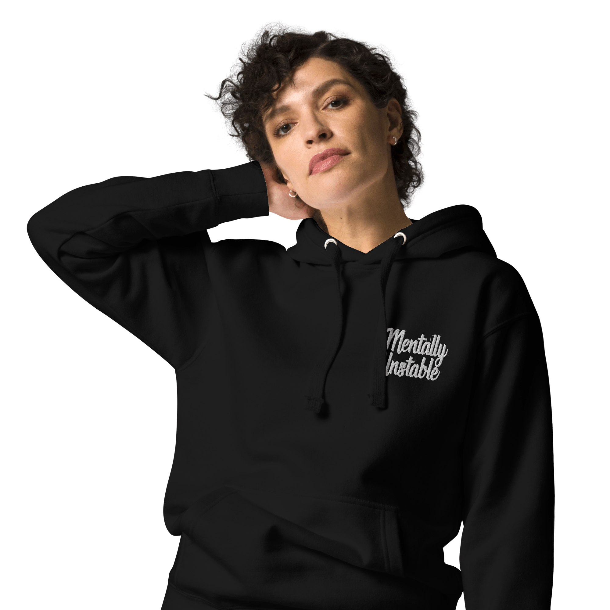 Mentally Unstable Embroidered Hoodie Goth Cloth Co.