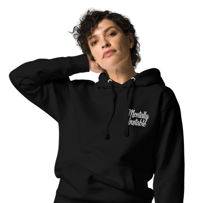Mentally Unstable Embroidered Hoodie Goth Cloth Co.