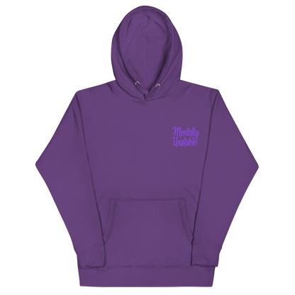 Mentally Unstable Embroidered Hoodie Goth Cloth Co.
