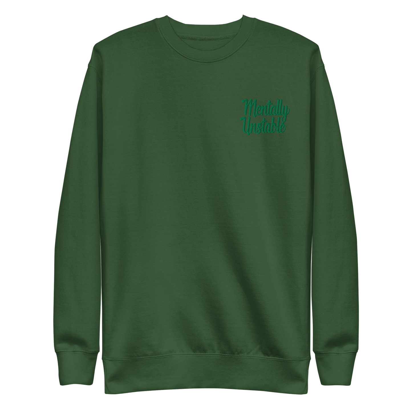 Mentally Unstable Embroidered Sweatshirt Goth Cloth Co.