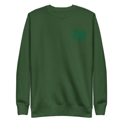 Mentally Unstable Embroidered Sweatshirt Goth Cloth Co.