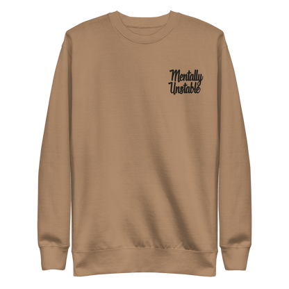 Mentally Unstable Embroidered Sweatshirt Goth Cloth Co.