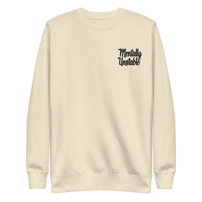 Mentally Unstable Embroidered Sweatshirt Goth Cloth Co.
