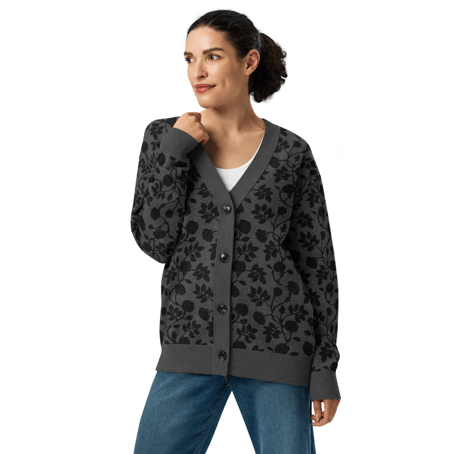 Midnight Bloom Knit Cardigan Goth Cloth Co.