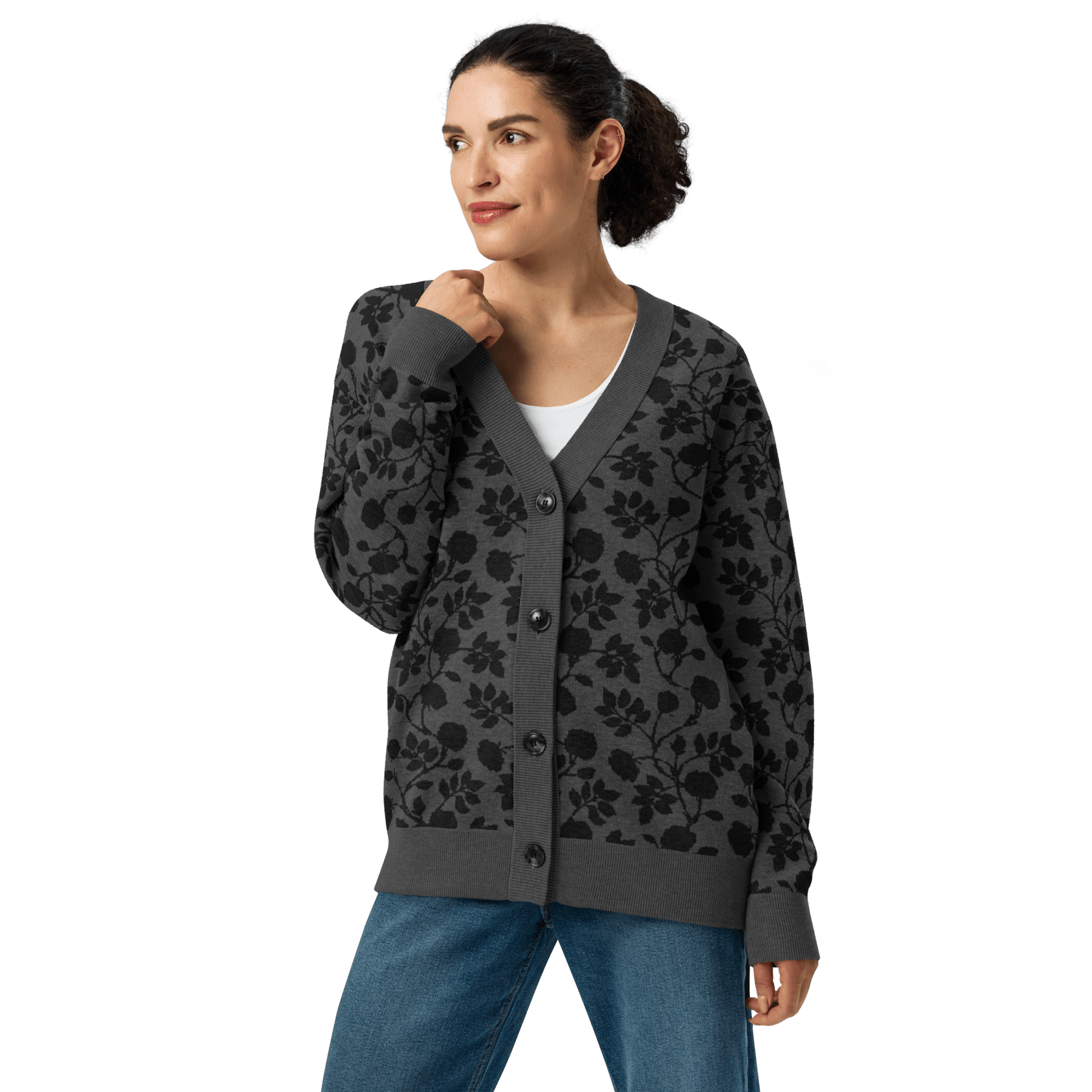 Midnight Bloom Knit Cardigan Goth Cloth Co.
