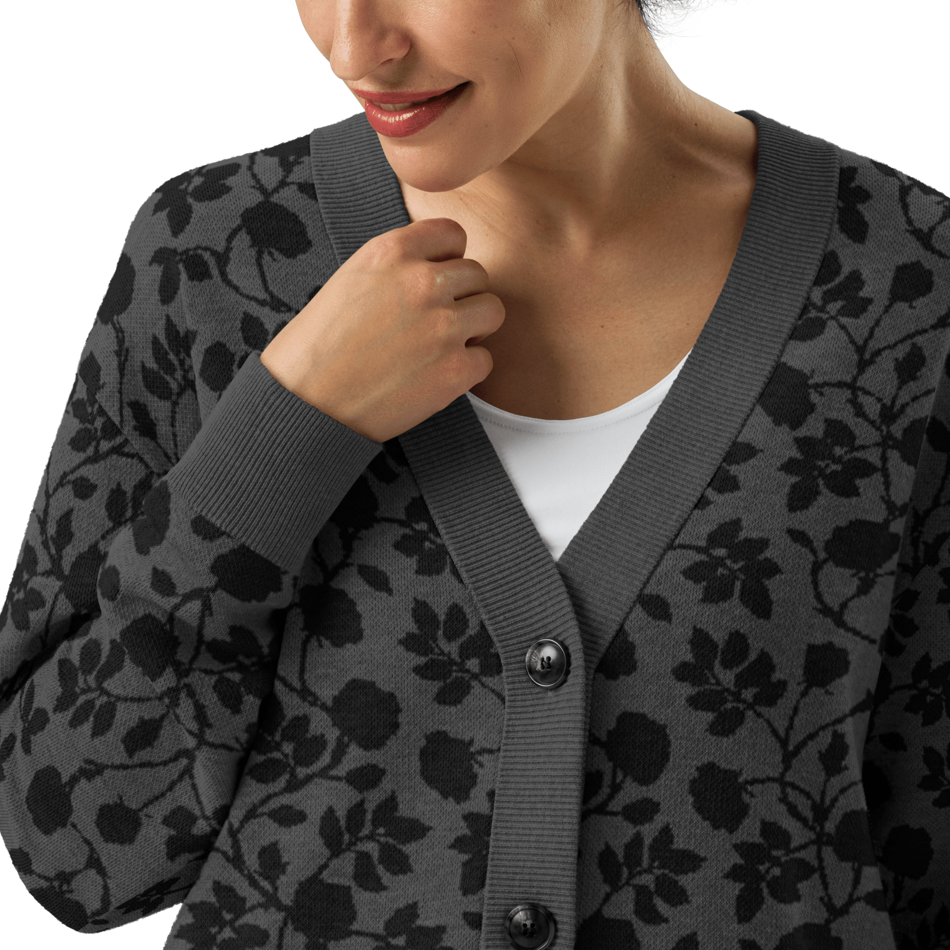 Midnight Bloom Knit Cardigan Goth Cloth Co.