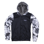 Monochrome Sunflower Heavy Zip Fleece Hoodie Luckless Outfitters