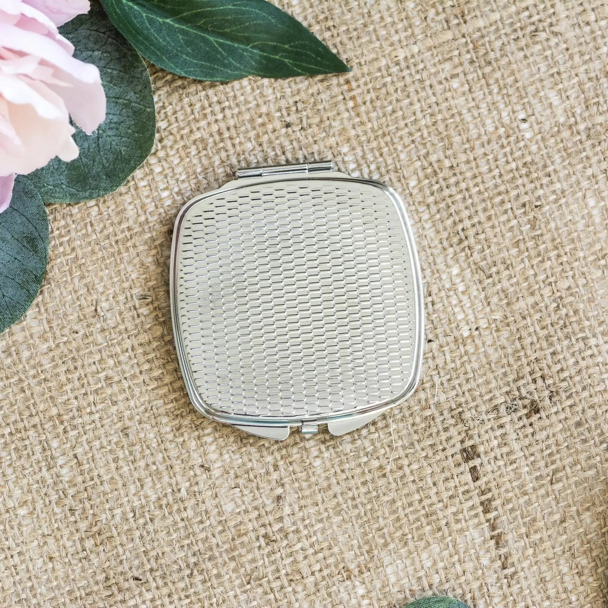 Mother of the Bride Gift from Daughter, Bridal Compact Mirror, mother of the groom gift from bride, Wedding Day Pocket Makeup Mirror Joyful Moose