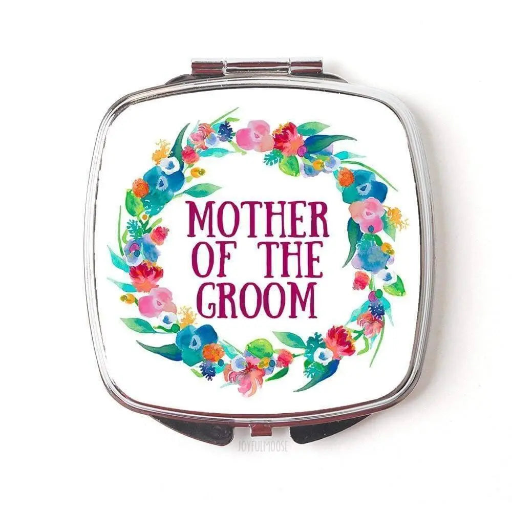 Mother of the Groom Compact Mirror - Wedding Party Accessories Joyful Moose