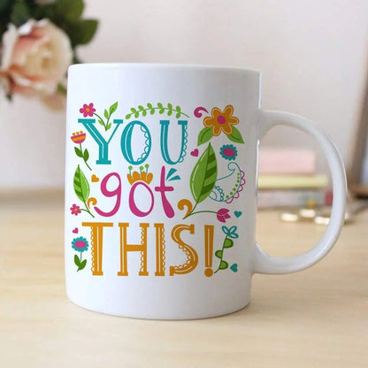 Motivational Coffee Mug - Inspirational Gift for her - Colorful Graduation Gift Joyful Moose