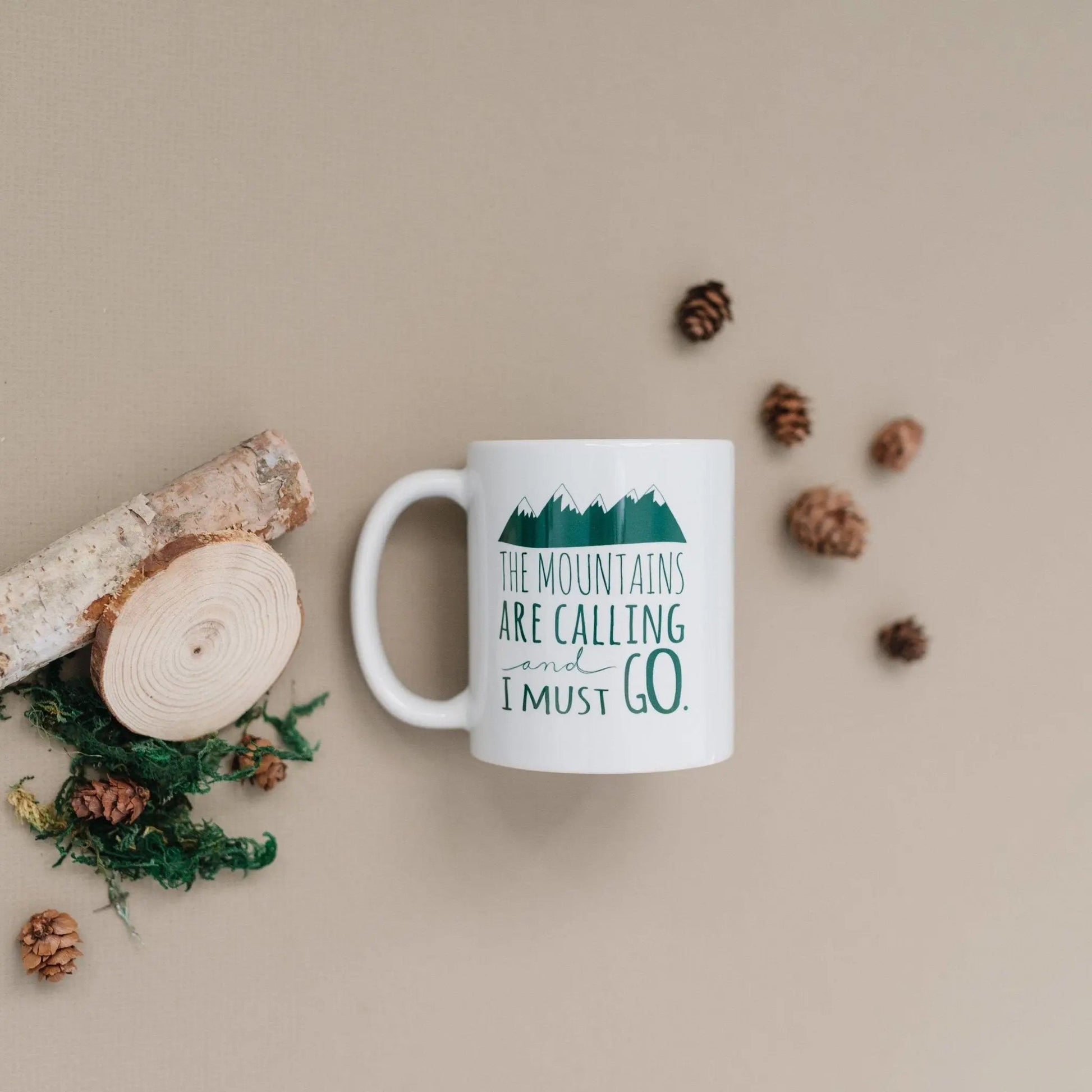 Mountain Coffee Mug – Ceramic Rocky Mountain Mug | Dishwasher Safe, Camping Gift Joyful Moose
