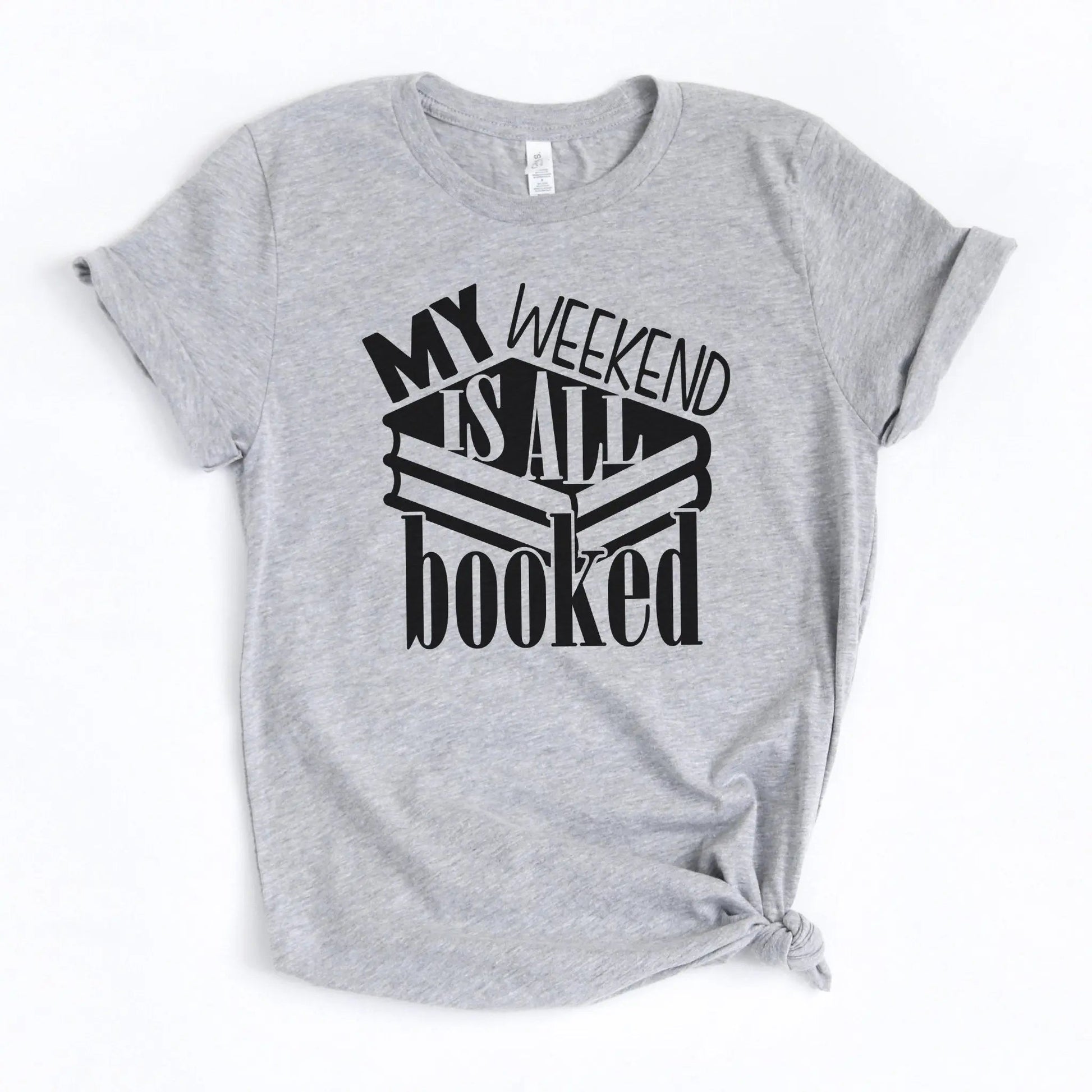 My weekend is booked graphic tshirt for women, reading shirt, funny shirt, bookworm gifts for her, gifts for women Joyful Moose
