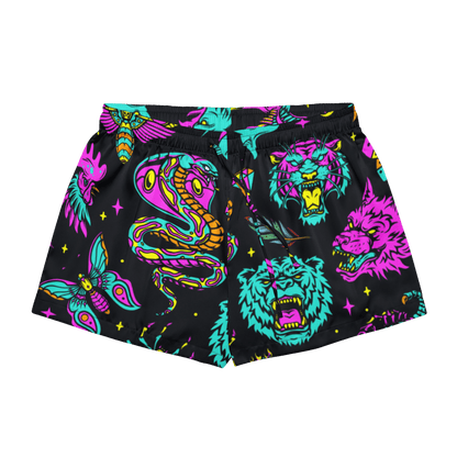 Neon Traditional Silky Pajama Shorts Goth Cloth Co.