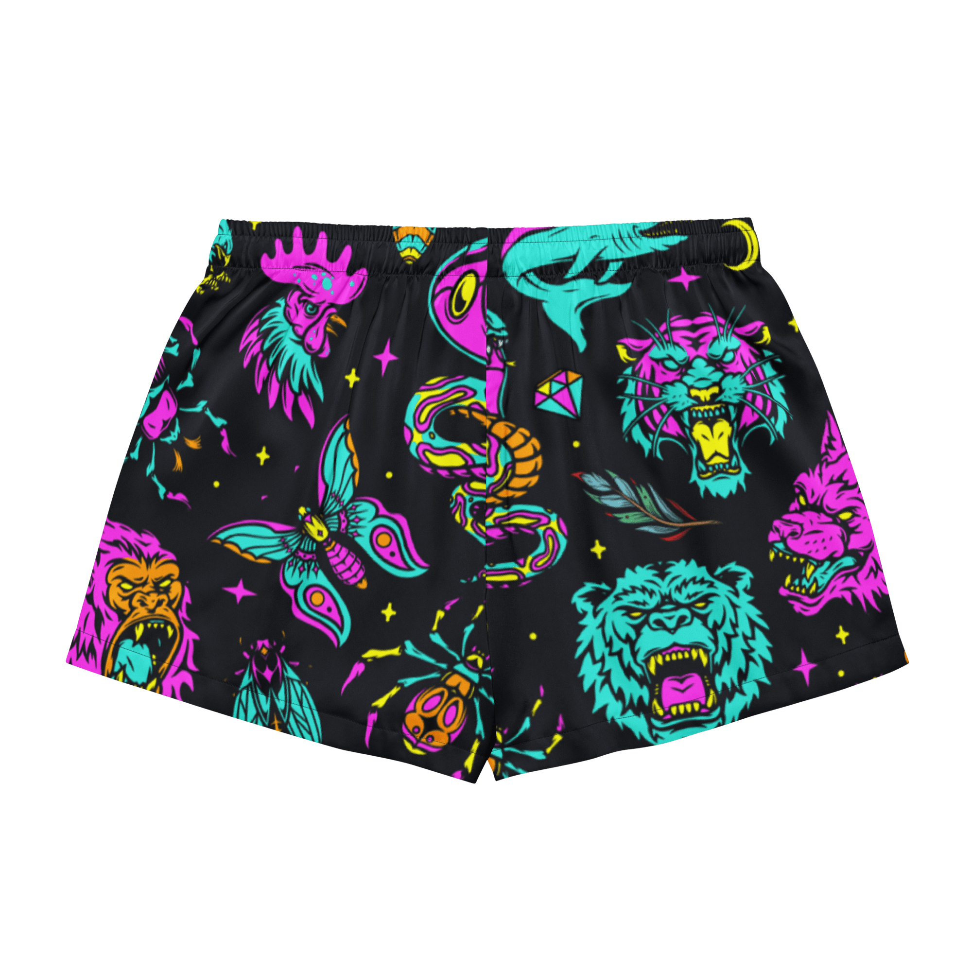 Neon Traditional Silky Pajama Shorts Goth Cloth Co.