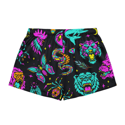 Neon Traditional Silky Pajama Shorts Goth Cloth Co.