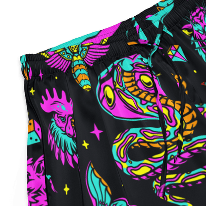 Neon Traditional Silky Pajama Shorts Goth Cloth Co.