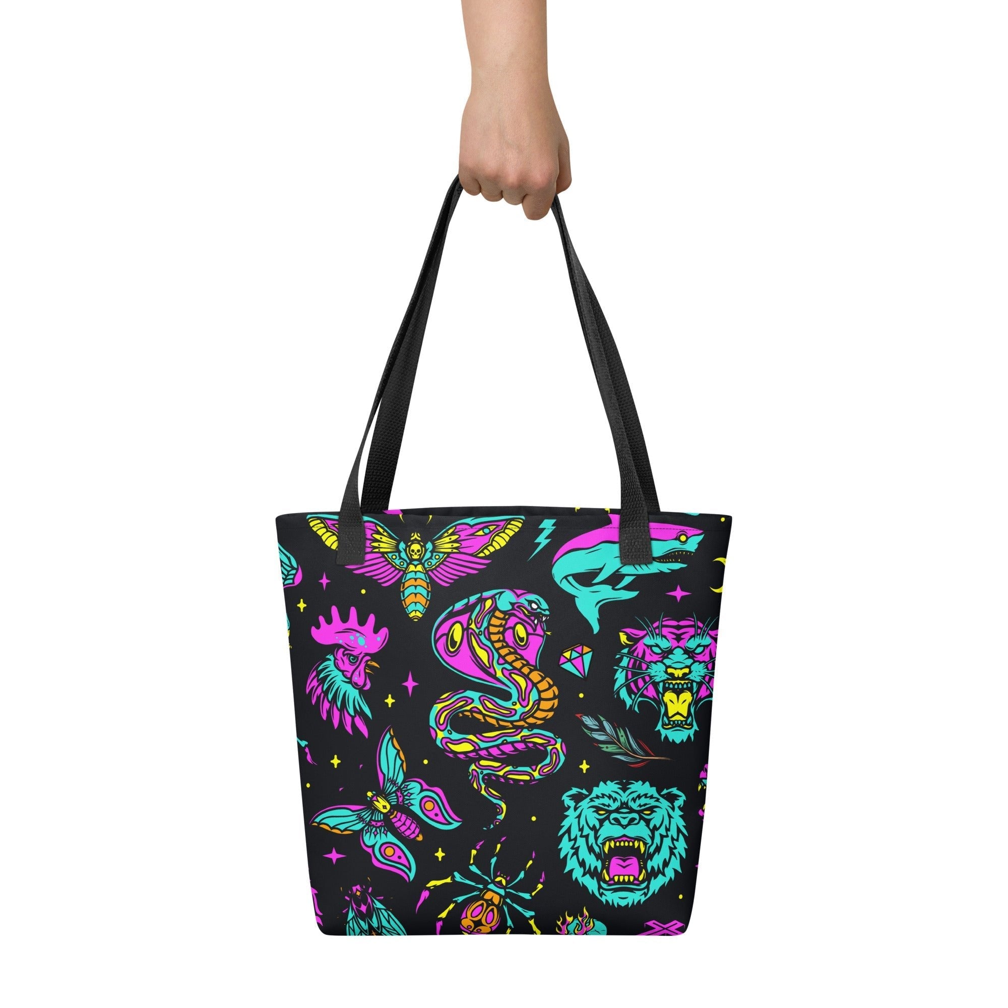 Neon Traditional Tote Bag Goth Cloth Co.
