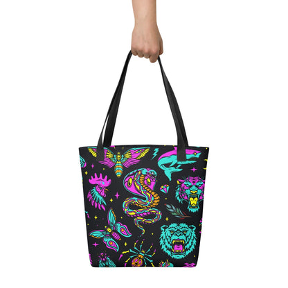 Neon Traditional Tote Bag Goth Cloth Co.