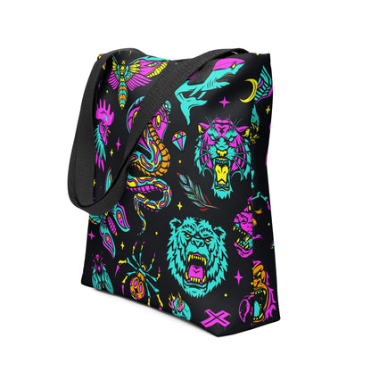 Neon Traditional Tote Bag Goth Cloth Co.
