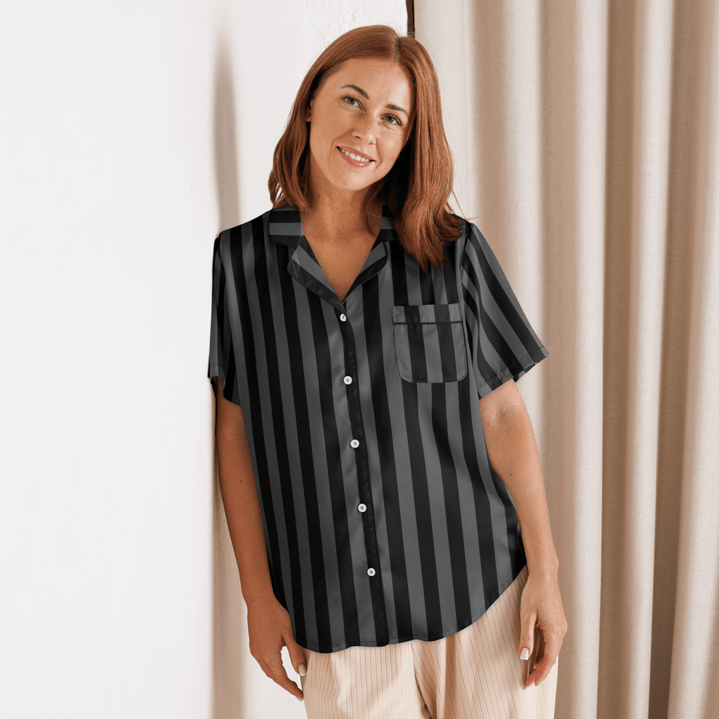 Nevermore Nights Silky Pajama Top Goth Cloth Co.
