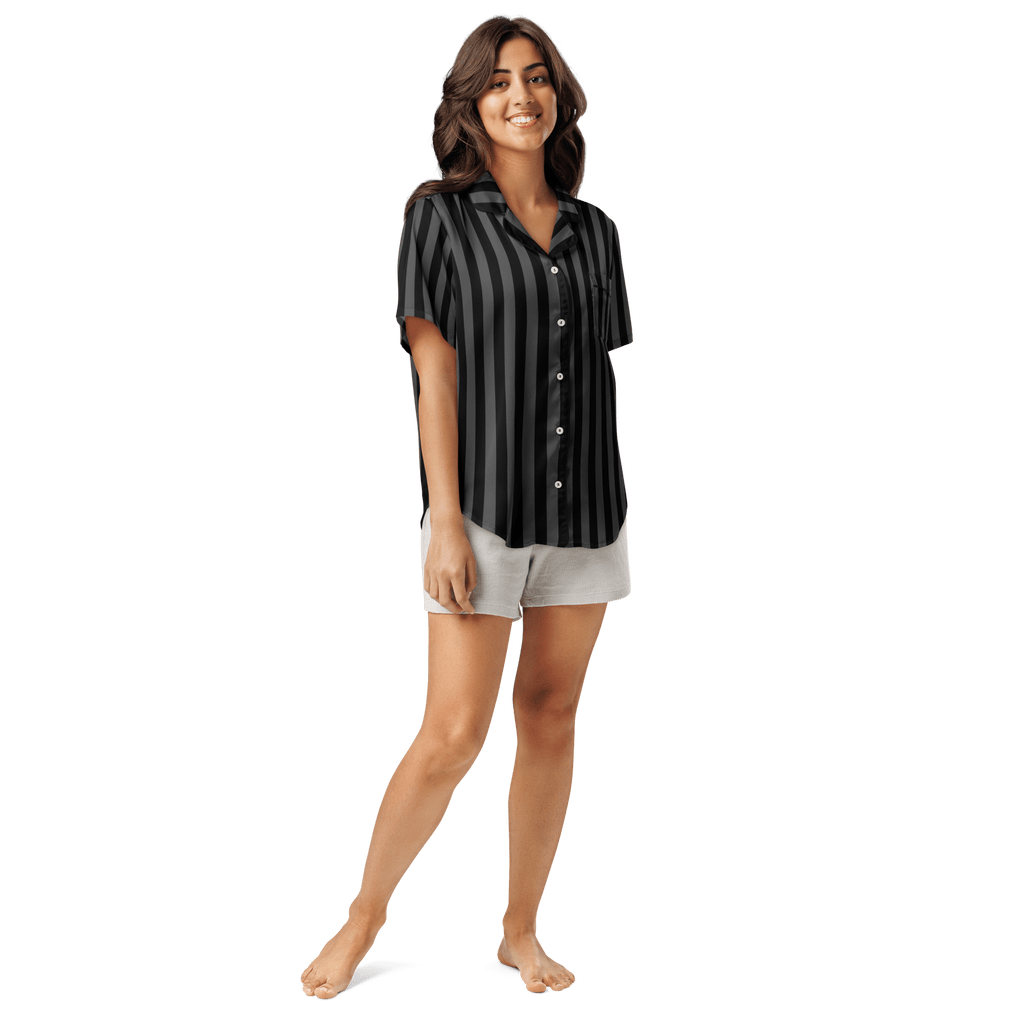 Nevermore Nights Silky Pajama Top Goth Cloth Co.