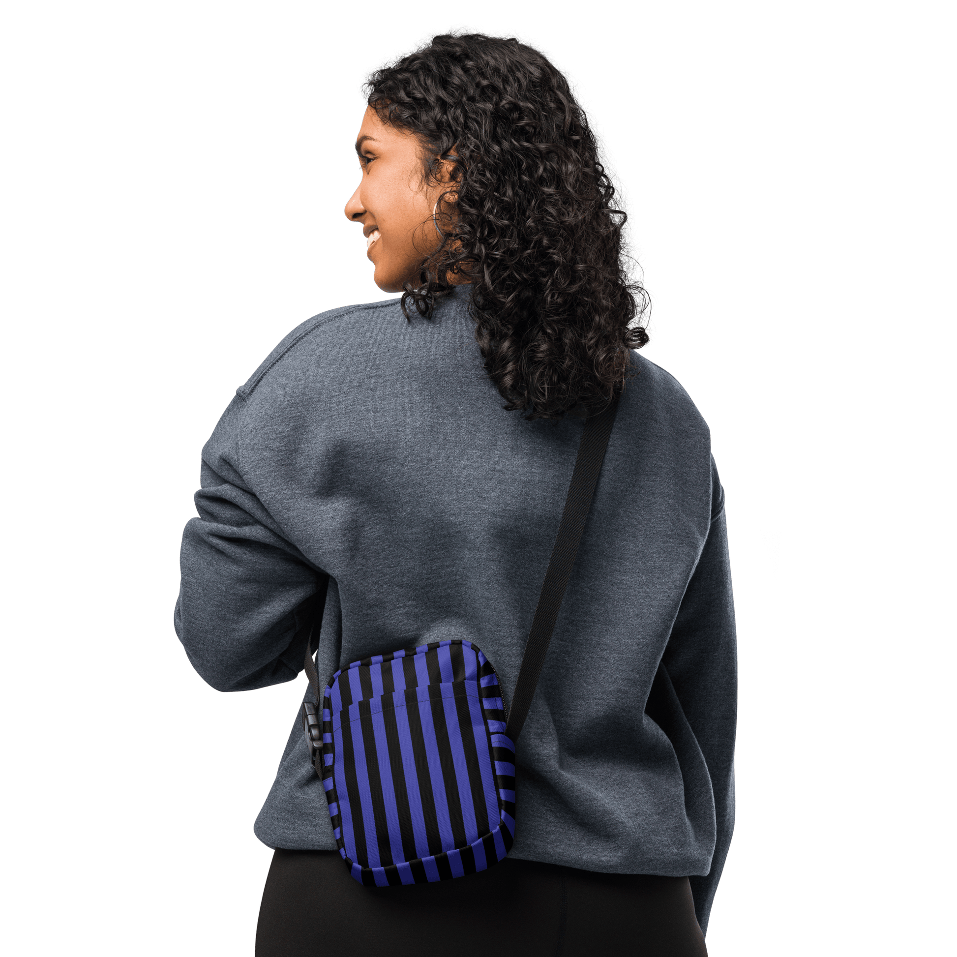 Nevermore Days Striped Crossbody Bag Goth Cloth Co.