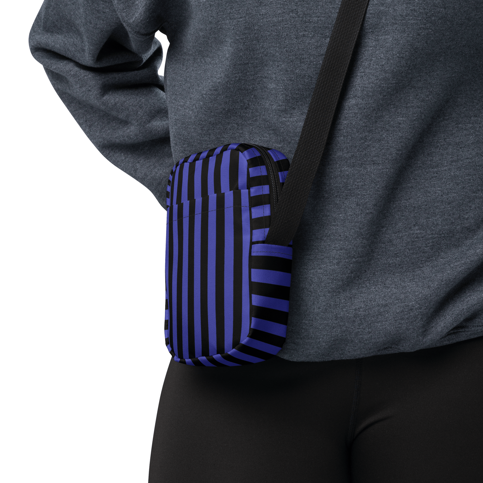 Nevermore Days Striped Crossbody Bag Goth Cloth Co.