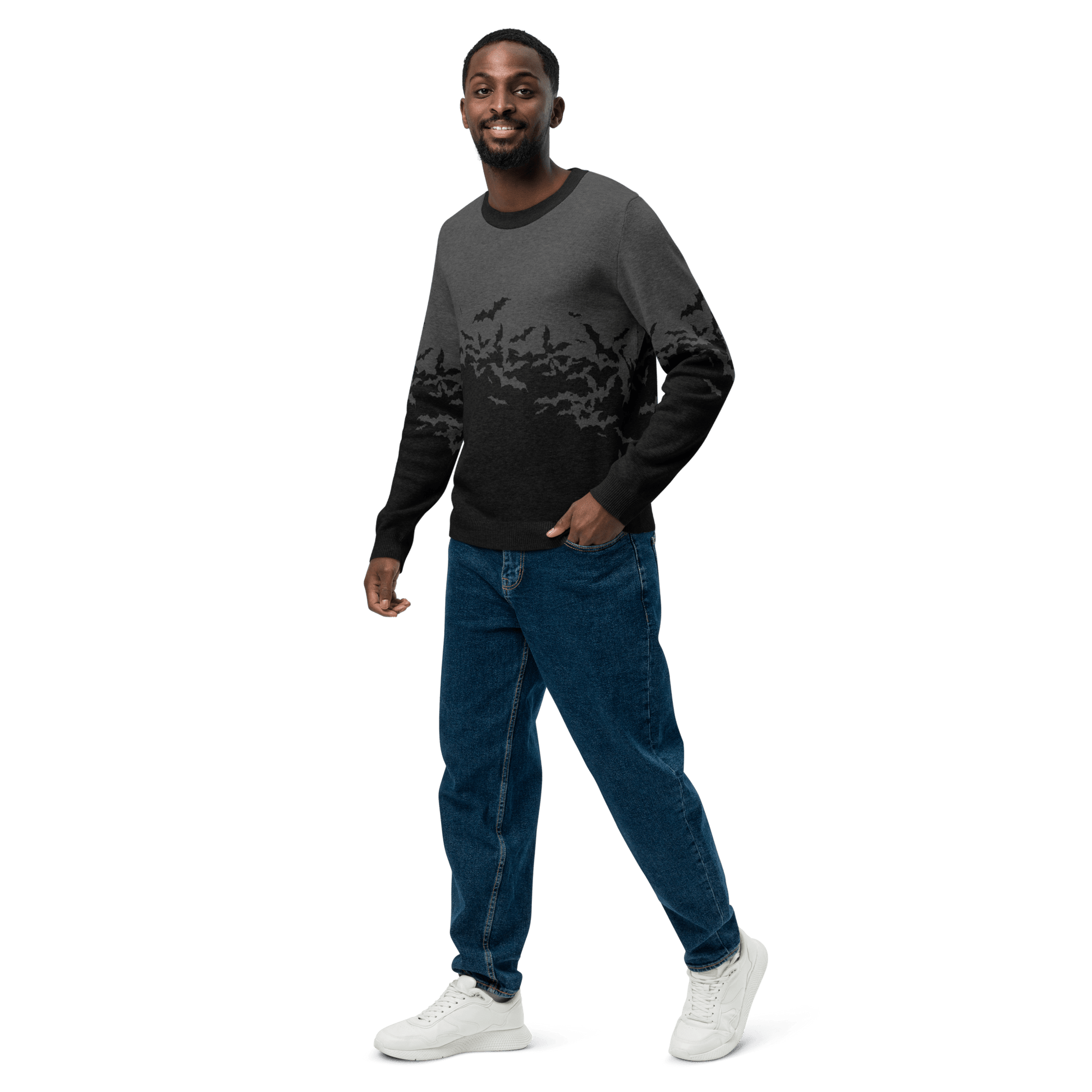 Night Swarm Knit Crewneck Sweater Goth Cloth Co.